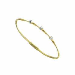 Marco Bicego Marrakech 18K Yellow Gold & Diamond Stackable Bangle