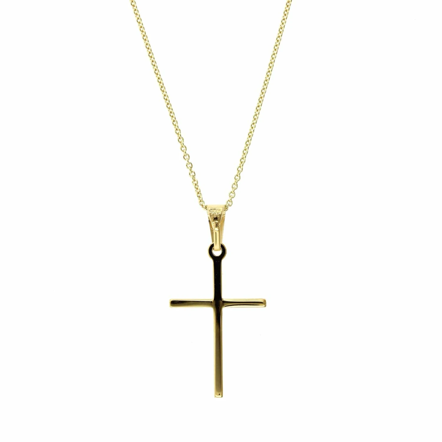 14K Yellow Gold Cross Pendant - Image 2