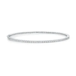 18K White Gold Diamond Bangle