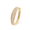 Marco Bicego Lunaria 18K Yellow Gold Pave Diamond Bangle