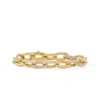DY Madison® Chain Bracelet In 18K Yellow Gold With Diamonds, 8.5mm