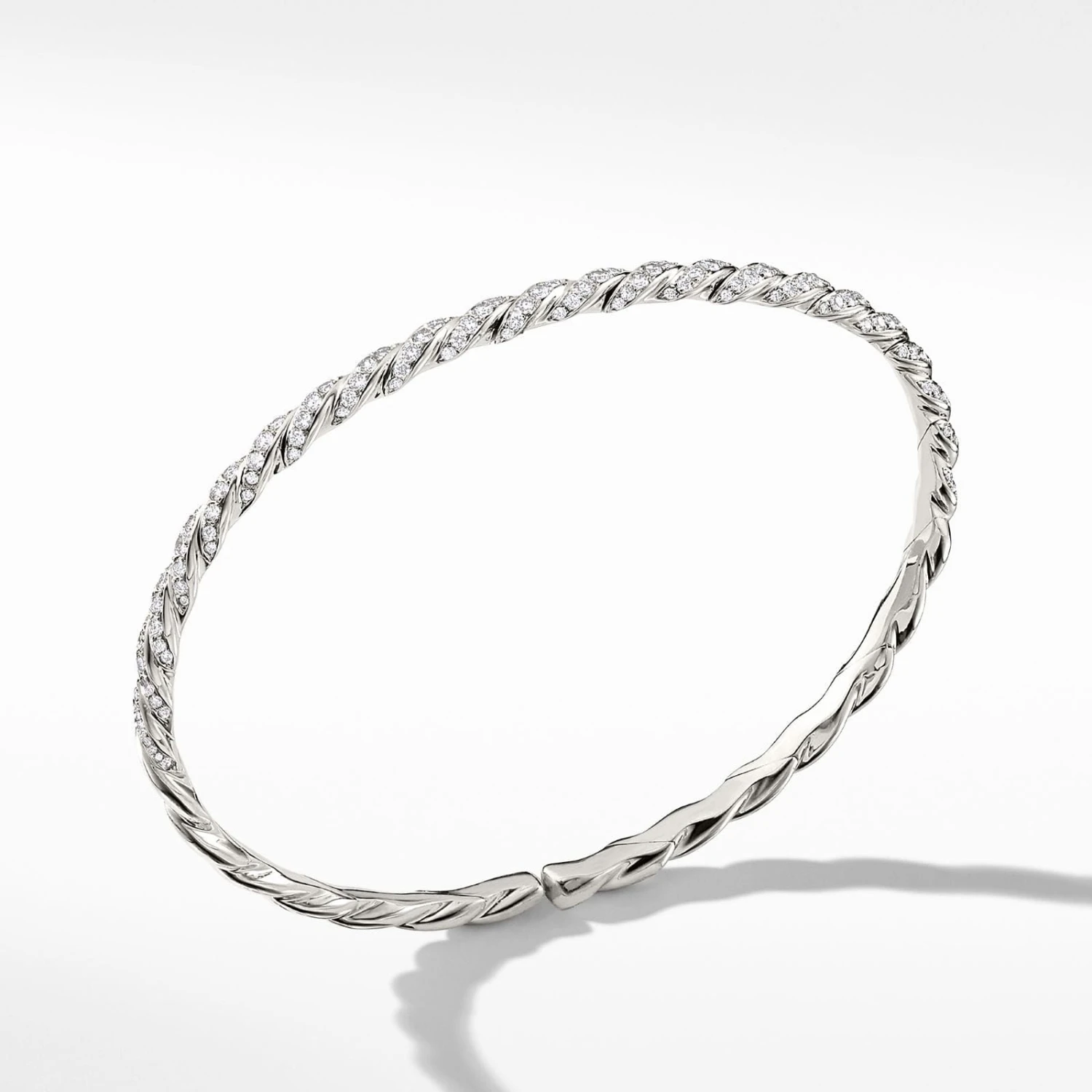 Pavéflex Bracelet In 18K White Gold With Diamonds, 3.5mm