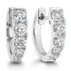 18K White Gold Mini Diamond Hoop Earrings