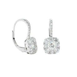 18K White Gold Diamond Drop Earrings