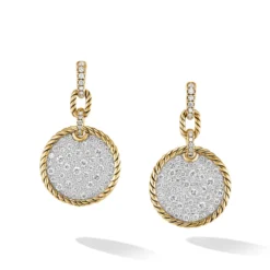 DY Elements® Convertible Drop Earrings In 18K Yellow Gold With Pavé Diamonds