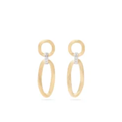 Marco Bicego Jaipur 18K Yellow Gold Diamond Link Drop Earrings
