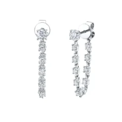 Anita Ko 18K White Gold Diamond Loop Earrings