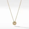 Petite Infinity Pendant Necklace In 18K Yellow Gold With Diamonds
