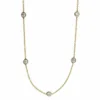 18K Yellow & White Gold 17 Stone Diamond Necklace
