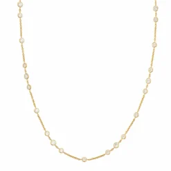 18K Yellow Gold Diamond By The Yard Necklace