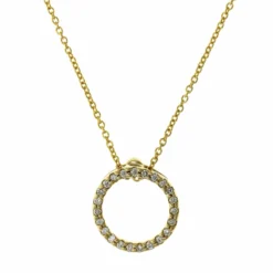 Roberto Coin 18K Yellow Gold Diamond Circle Necklace