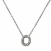 Roberto Coin 18K White Gold "O" Initial Diamond Necklace