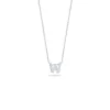 Roberto Coin 18K White Gold "W" Initial Diamond Necklace