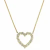18K Yellow Gold Diamond Heart Necklace