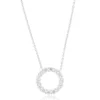 18K White Gold Diamond Circle Pendant
