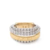 Marco Bicego 18K Yellow & White Gold Triple Row Diamond Ring