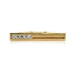 18K Yellow Gold 5 Moving Diamond Ring