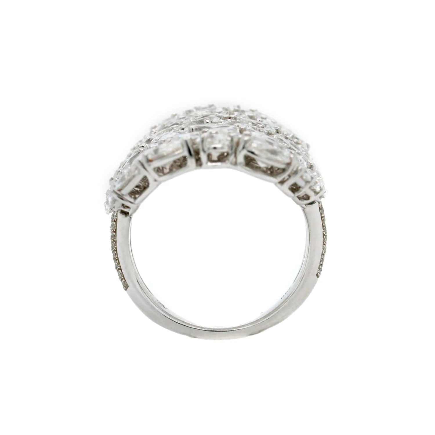 Etho Maria 18K White Gold Shield Style Diamond Ring - Image 3