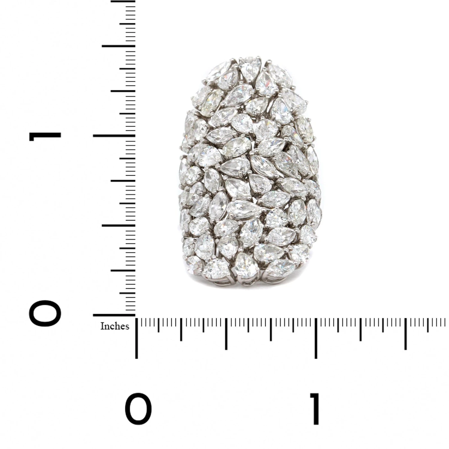 Etho Maria 18K White Gold Shield Style Diamond Ring - Image 4