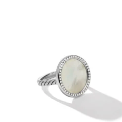 DY Elements Ring With Mother Of Pearl And Pavé Diamonds