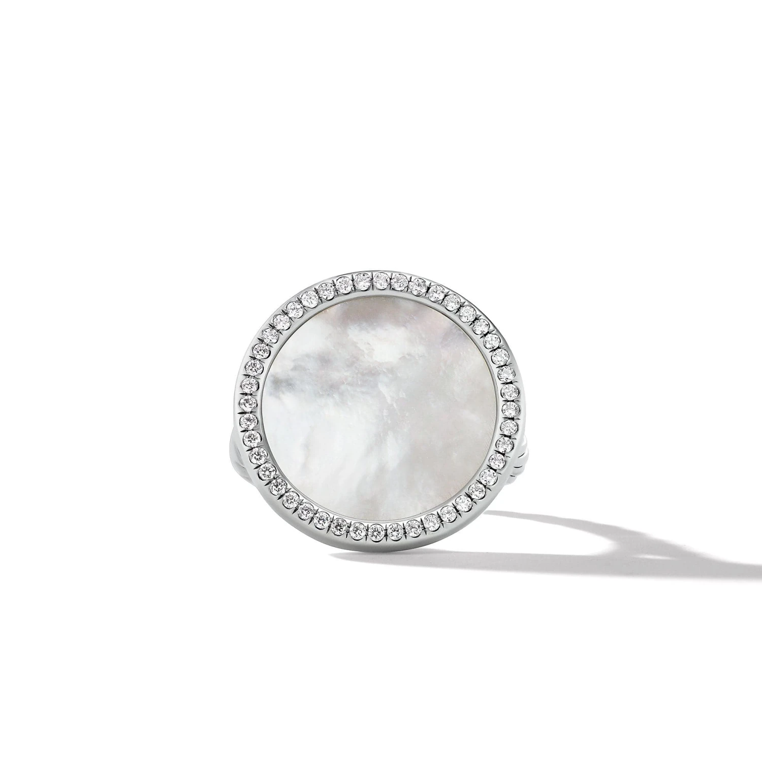 DY Elements Ring With Mother Of Pearl And Pavé Diamonds - Image 2
