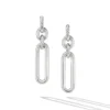 Lexington Double Link Drop Earrings In Sterling Silver