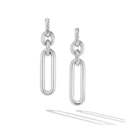 Lexington Double Link Drop Earrings In Sterling Silver