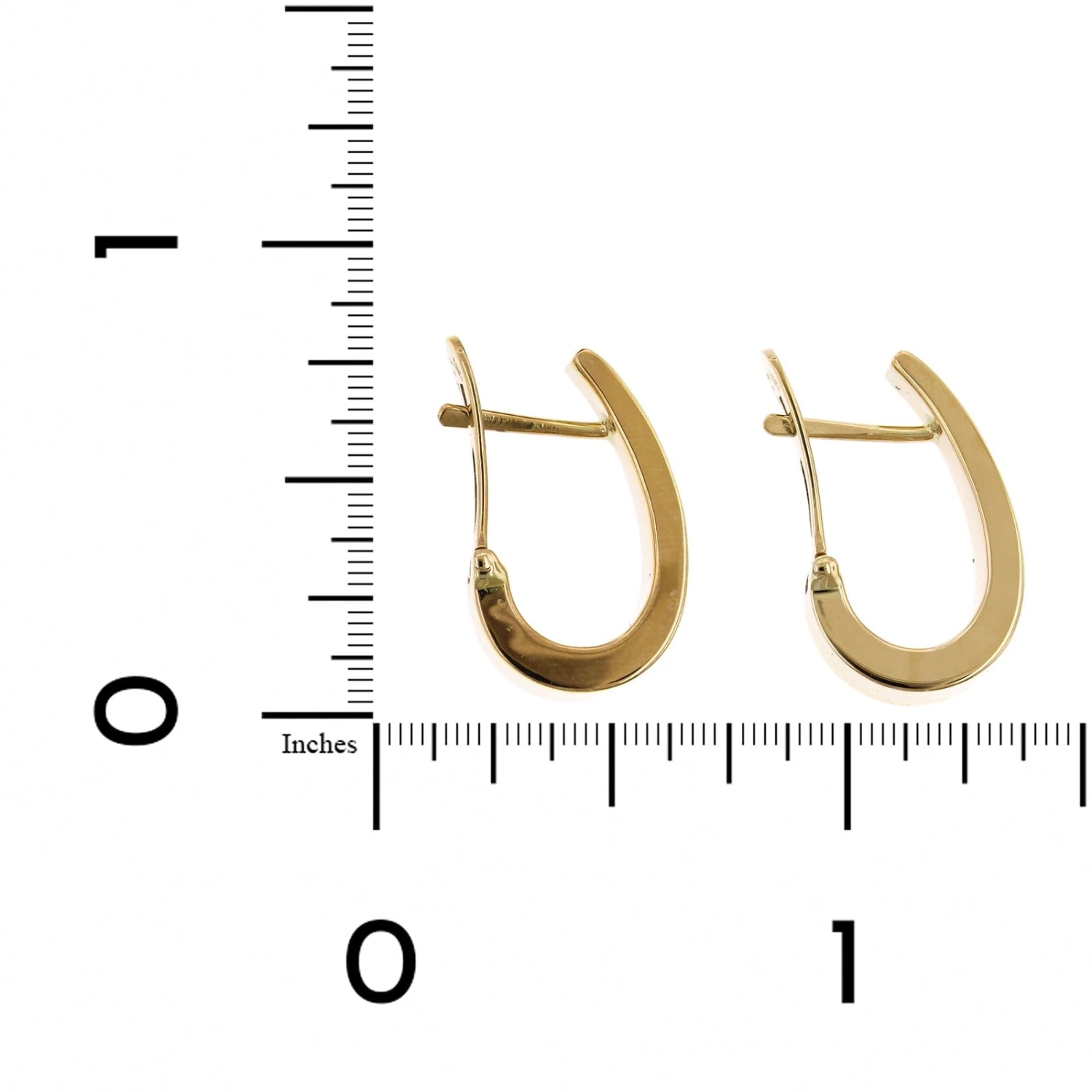 14K Yellow Gold Huggie Earrings - Image 2