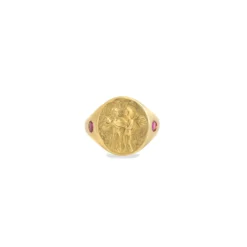 18K Yellow Gold Eros Pink Sapphire Ring