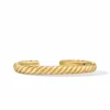 Sculpted Cable Cuff Bracelet In 18K Yellow Gold, 7mm