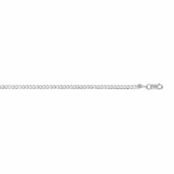 14K White Gold Curb Chain
