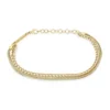 14K Yellow Gold Small Double Chain Bracelet