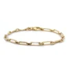 14K Yellow Gold Paperclip Chain Bracelet