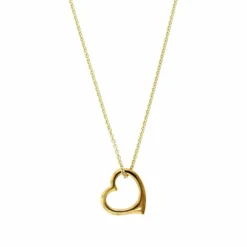 14K Yellow Gold Heart Pendant