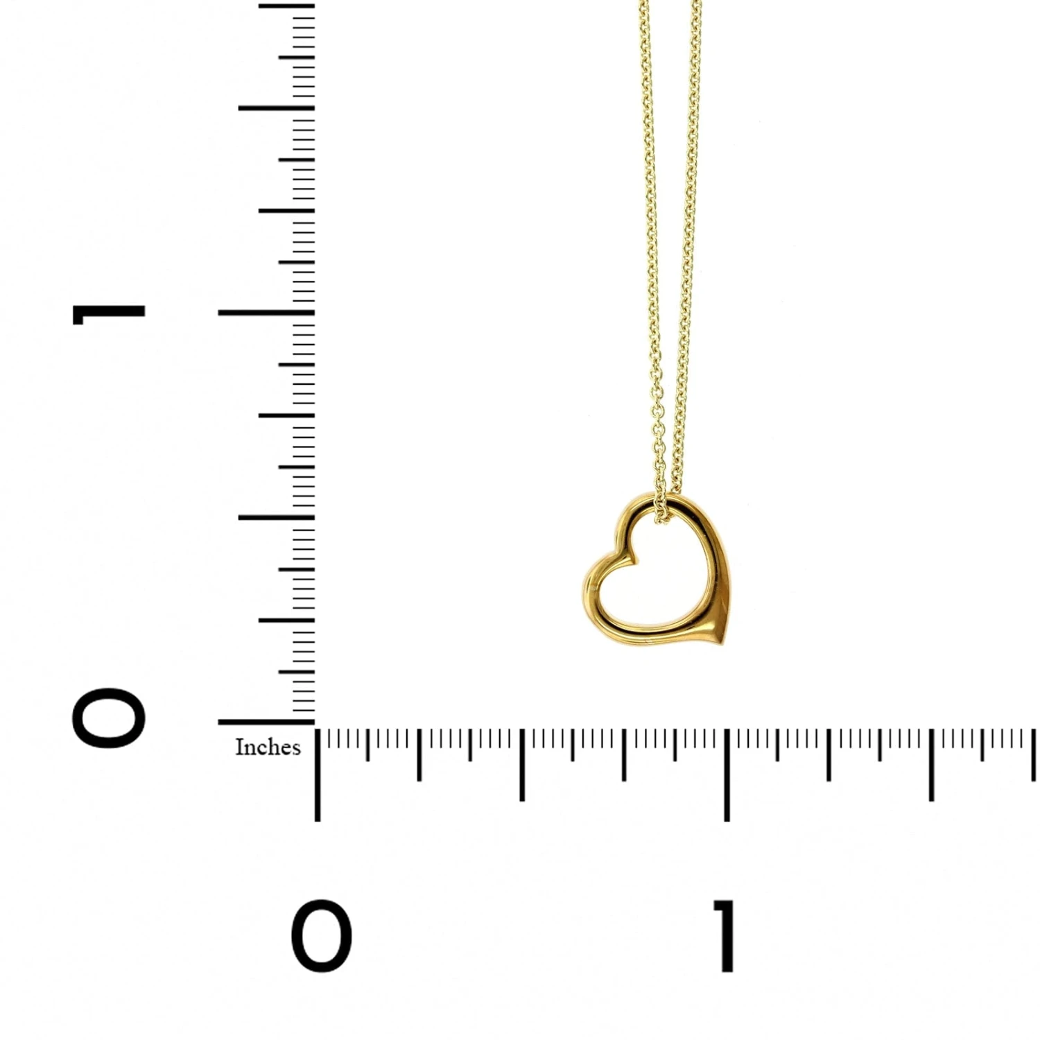 14K Yellow Gold Heart Pendant - Image 3
