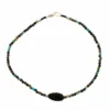 Sterling Silver Chrysocolla And Opal Beaded Bracelet