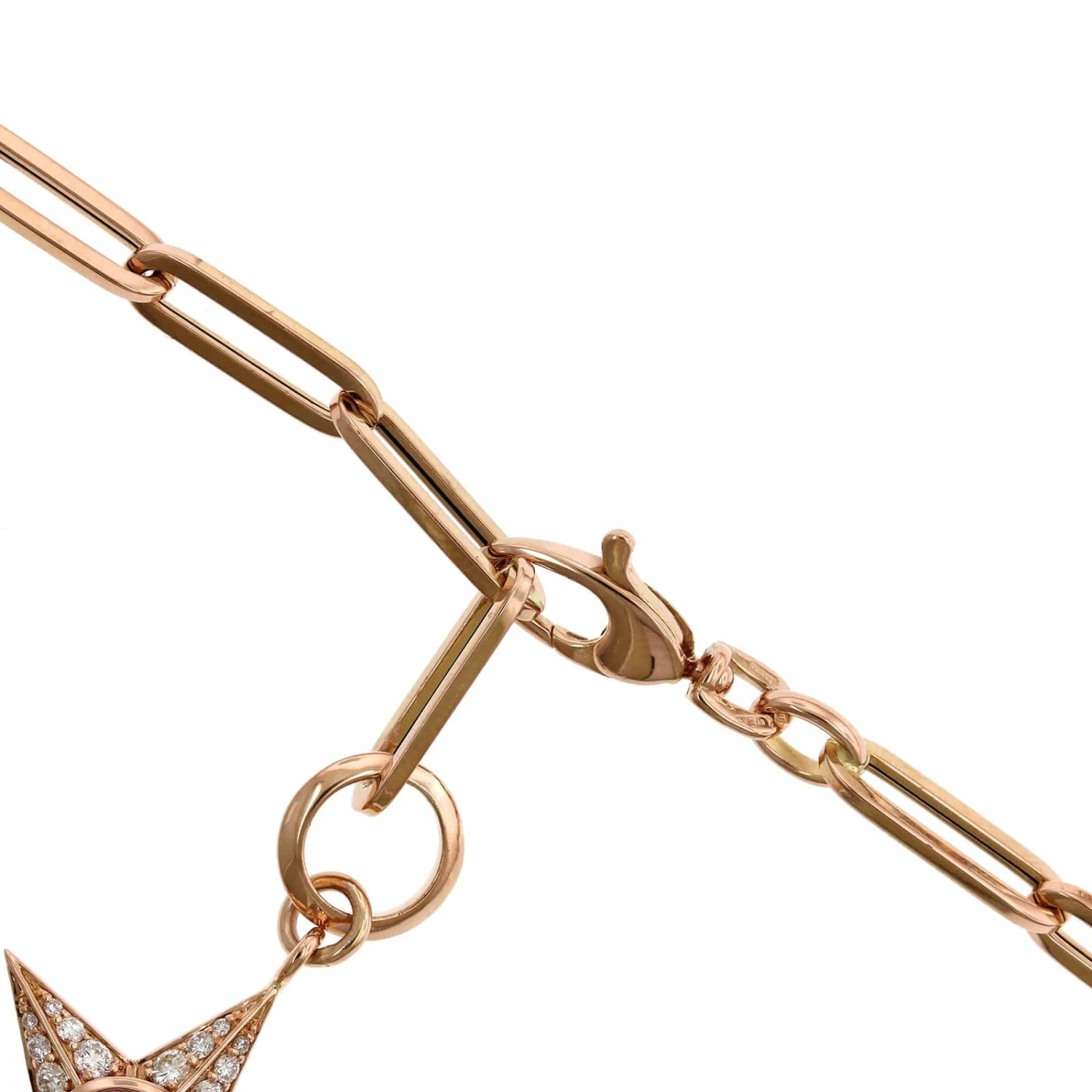 20K Rose Gold Morganite Diamond Star Pendant - Image 3