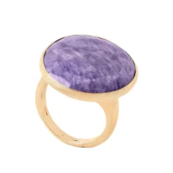 Marco Bicego Lunaria 18K Yellow Gold Oval Charoite Ring