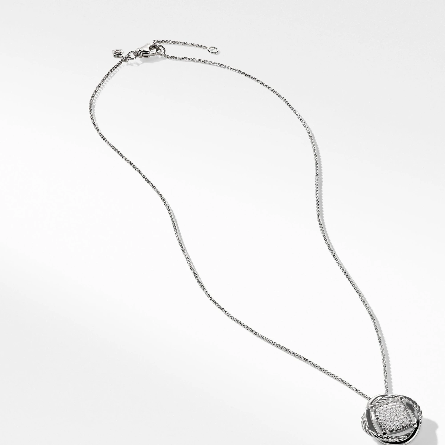 Infinity Small Pendant Necklace With Diamonds - Image 3