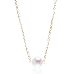 14K Yellow Gold Princess Pearl 5mm Pendant