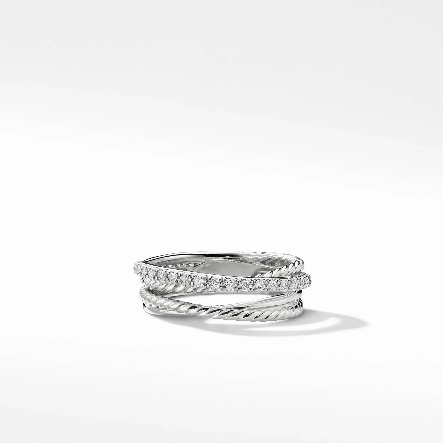 Crossover Ring With Diamonds - Image 3