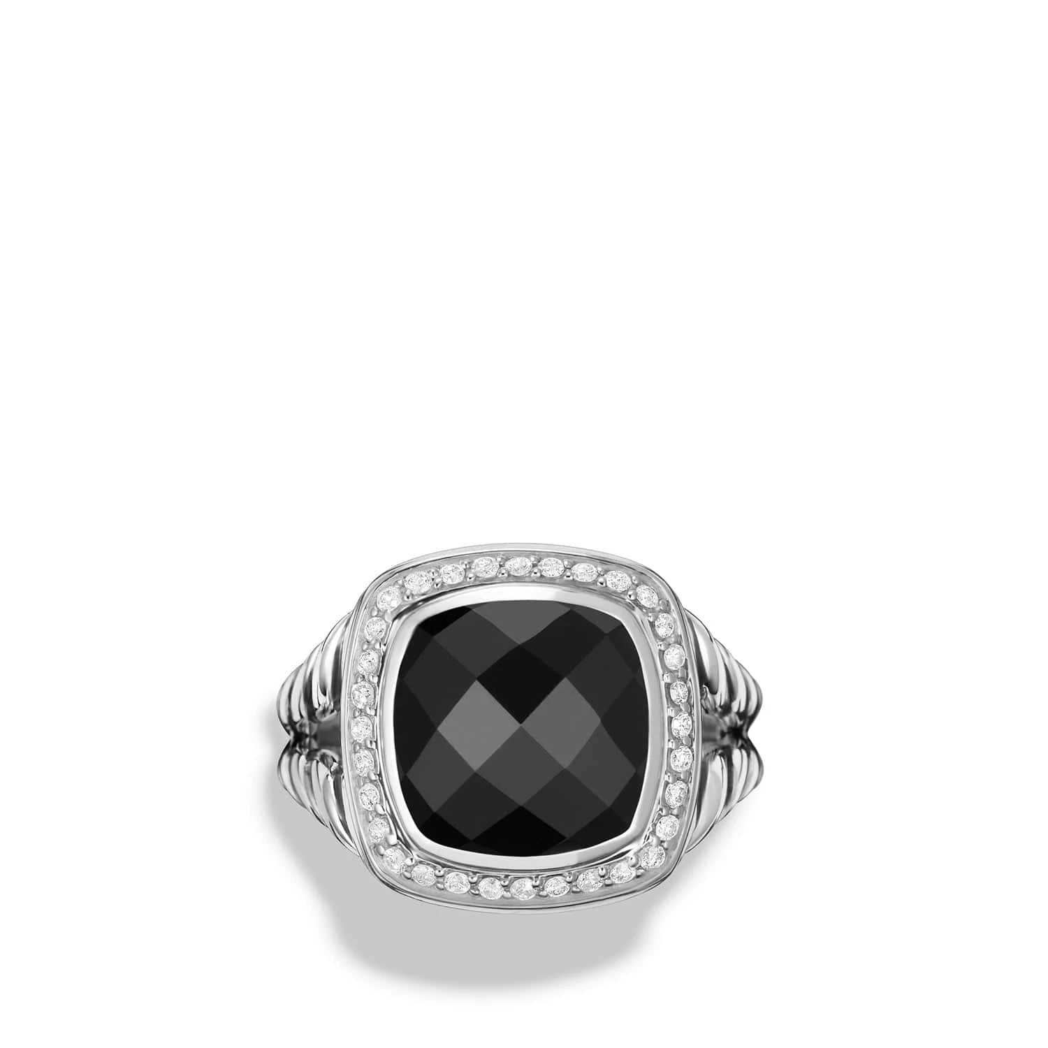 Ring With Black Onyx And Diamonds - Image 3