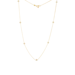 Roberto Coin 18K Yellow Gold 7 Diamond Station Necklace