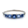 18K White Gold Sapphire And Diamond Bracelet