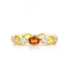 18K Yellow Gold Sapphire & Diamond Marbella Stacking Ring
