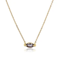 14K Yellow Gold Lavender Sapphire Pendant
