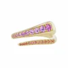 18K Yellow Gold Ombre Sapphire Wrap Ring