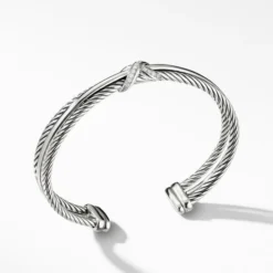 X Crossover Bracelet With Diamonds