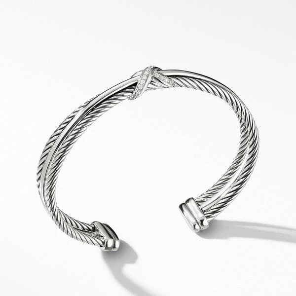 X Crossover Bracelet With Diamonds