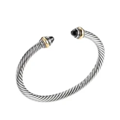 Cable Classic Bracelet With Black Onyx And Gold